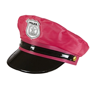 Neonpinkki poliisihattu