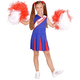 Sinipunainen lasten cheerleader-asu
