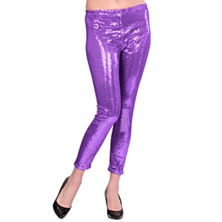 Disco Paljetti Leggingsit Violetti