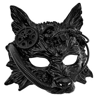 Steampunk Susi Naamio Musta