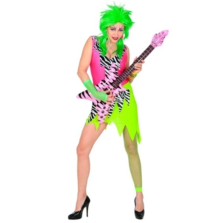 80-luvun Rocktähti Naamiaisasu Neon