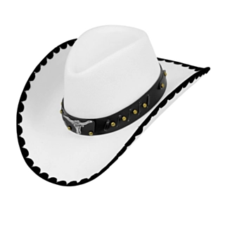 Texas Cowboyhattu Valkoinen