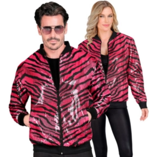Zebra Paljetti Pilottitakki Pinkki