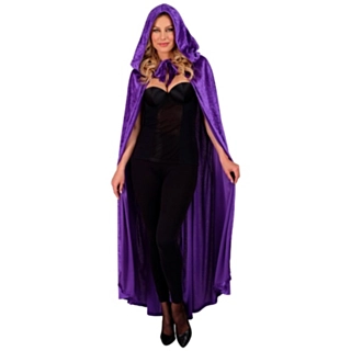 Samettinen Hupullinen Viitta Violetti