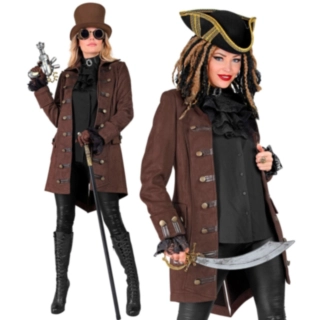 Steampunk Merirosvokapteenin Takki Asu