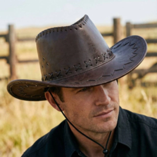 Cowboyhattu Ruskea