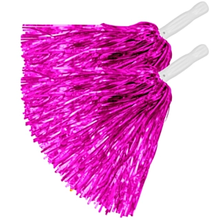 Metallinhohtoiset Cheerleader Pompomit Pinkki