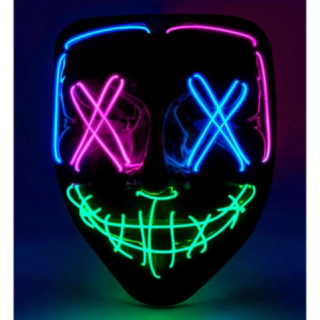 Purge LED Naamari Sininen/Pinkki/Vihreä