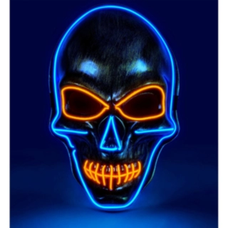 Pääkallo LED Naamari Sininen