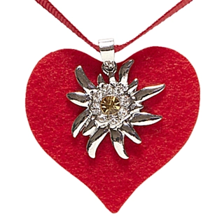 Punainen Edelweiss Kaulakoru