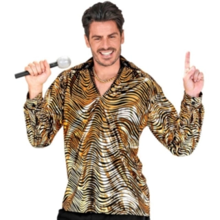 Raidallinen Disco Fever Paita Kulta