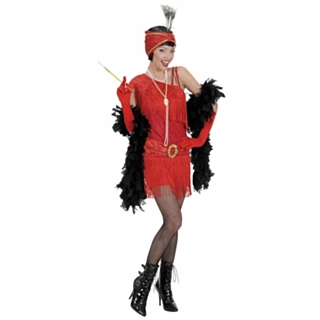 1920-luvun Showtime Flapper Asu Punainen