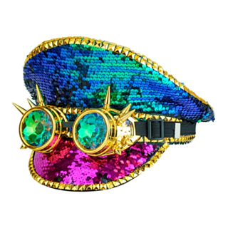 Kimalle Steampunk Kapteeninhattu Pinkki/Sininen