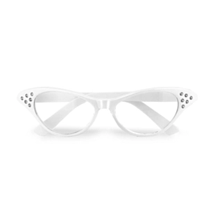 Valkoiset 50-Luvun Cat Eye -Lasit