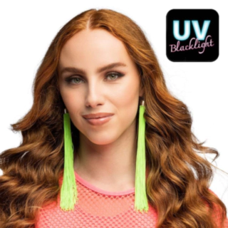 Neonvihreät UV-korvakorut