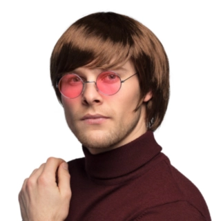 Lyhyt Hippiperuukki Ruskea
