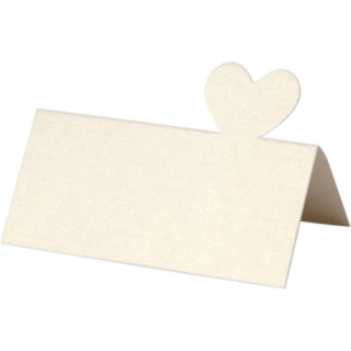 Sydän Paikkakortti Valkoinen 8 x 8,5 cm 20-pakkaus B