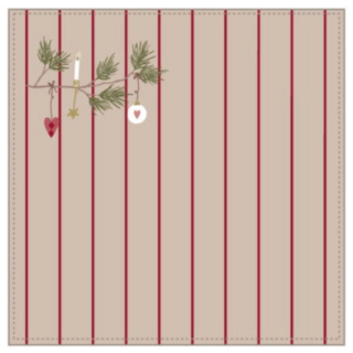 Joulurauha Puuvillaservetti Beige