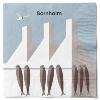 Bornholm Servetit Vaaleansininen
