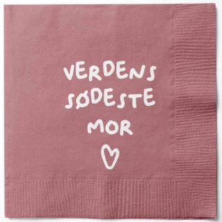 Verdens Sødeste Mor Servietit Pinkki
