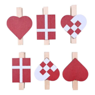 Sydän/Lippu Klipsit Punainen
