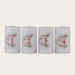 LED-adventtikynttilä Valkoinen