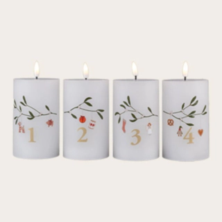 LED-adventtikynttilä Valkoinen
