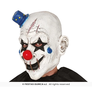 Horror Latex Klovnemaske Med Minihat