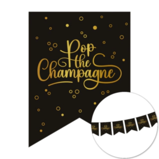 Pop The Champagne Viirinauha Musta/Kulta