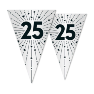 25-vuotisjuhlien Viirinauha Valkoinen/Musta