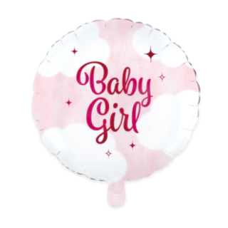 Baby Girl Pyöreä Foliopallo Pinkki
