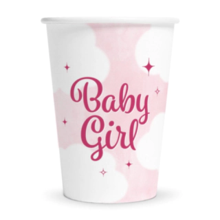 Baby Girl Pahvimukit Vaaleanpunainen/Valkoinen