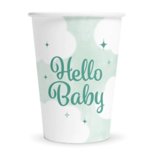 Hello Baby Pahvimuki Mintunvihreä/Valkoinen