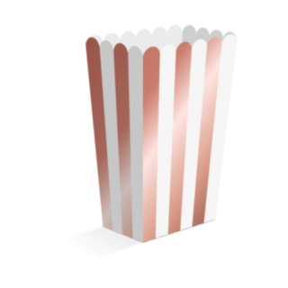 Raidalliset Popcornrasiat Valkoinen/Ruusukulta