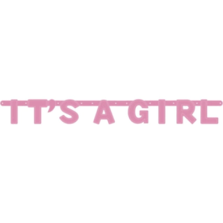 It's a Girl Banneri Vaaleanpunainen