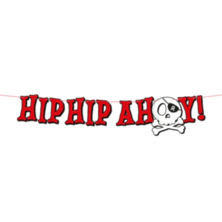 Piraatti Hip Hip Ahoy Banneri