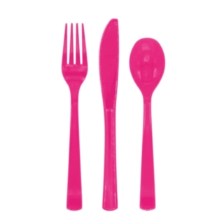Muoviaterimet Pinkki