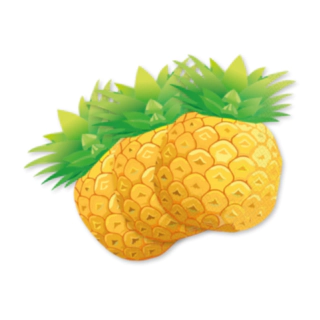 Ananas Lautasliinat Keltainen/Vihreä