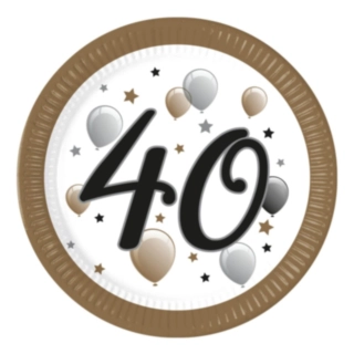 40-vuotisjuhlan Pahvilautaset Kulta