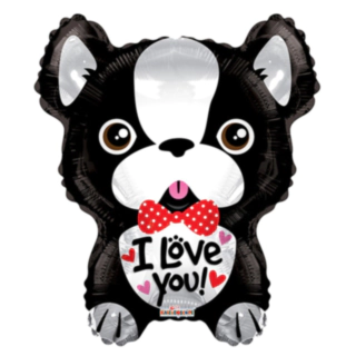 Ranskanbulldoggi I Love You Foliopallo Musta