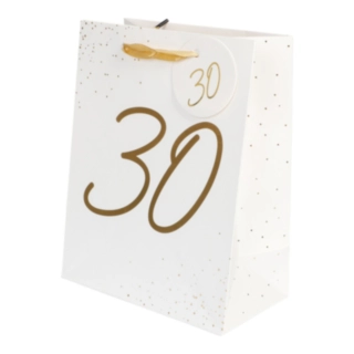 30-vuotislahjakassi Valkoinen/Kulta