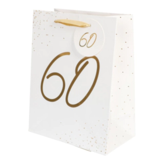 60-vuotislahjakassi Valkoinen/Kulta