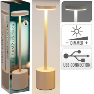 LED-pöytälamppu Beige