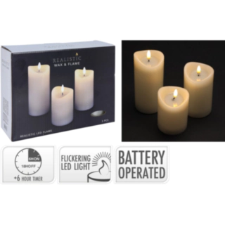 LED-vahakynttilä Beige