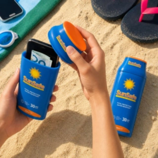 SunSafe Opbevaringsflaske Blå