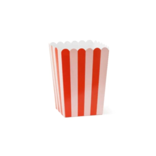 Klassiset popcorn-kupit punainen/valkoinen