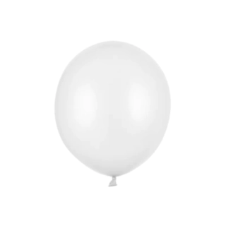 Metallinhohtoiset lateksipallot Pure White 43 cm