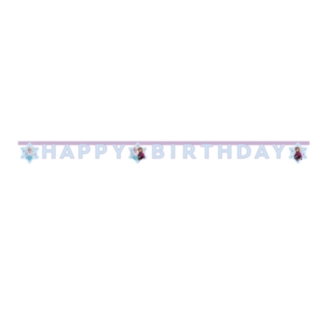 Frozen® Happy Birthday Paperibanneri Vaaleanpunainen