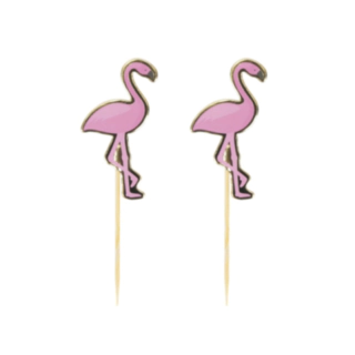 Vaaleanpunaiset flamingo-drinkkitikut