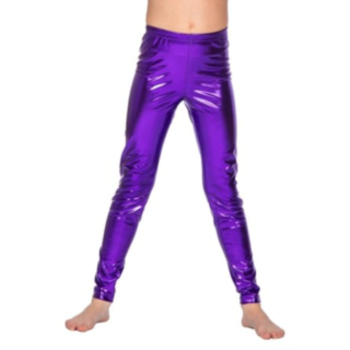 Lilat Metallinhohtoiset Lasten Leggingsit
